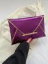 Crocodile Embossed Contrast Binding Envelope Bag