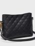 Quilted Pattern Satchel Chain Square Bag