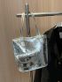 Sequin Decor Square Bag With Coin Purse For Party