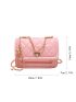 Mini Quilted Pattern Crossbody Chain Flap Square Bag