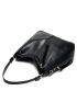 Artificial Leather Tote Bag, Fashion Zipper Crossbody Bag With Removable-strap Large Capacity Stitch Detail Bucket Bag