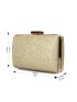 Mini Glitter Chain Evening Bag, Perfect Bride Purse For Wedding, Prom & Party Events