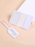 2pcs Passport Case Luggage Tag Letter Graphic