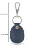 Genuine Leather 1pc Round Water Drop Access Card Protective Case Fashion Keyring Card Bag Vintage