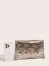Snakeskin Pattern Envelope Bag Chain Vintage