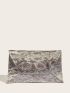Snakeskin Pattern Envelope Bag Chain Vintage
