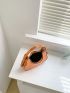 Mini Metallic Hobo Bag Crocodile Embossed Orange For Party