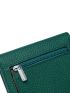 Genuine Leather Green Flap Small Wallet for Women