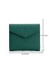 Genuine Leather Green Flap Small Wallet for Women