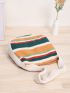 Women's Shoulder Handbag Crocheted Bag Large Shoulder Shopping Bag Tote Bag Aesthetic Canvas Tote Cute Tote Bag White Patchwork