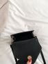 Crocodile Embossed Square Bag Mini Flap Elegant For Office Work