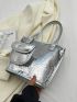 Sequin Decor Square Bag With Coin Purse For Party