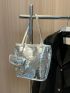 Sequin Decor Square Bag With Coin Purse For Party