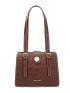 Crocodile Embossed Square Bag Snap Button Vintage For Work