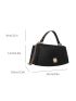 Small Square Bag Black Elegant Faux Pearl Decor For Daily