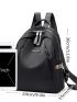 Letter Graphic Classic Backpack Multi-Pocket For School