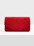 Minimalist Envelope Bag Velvet Red For Party Prom