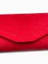 Minimalist Envelope Bag Velvet Red For Party Prom