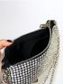 Rhinestone & Fringe Decor Square Bag Mini For Party Wedding Prom
