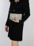 Rhinestone & Fringe Decor Square Bag Mini For Party Wedding Prom