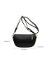 Letter Patch Decor Square Bag With Adjustable-strap