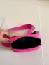 Mini Hot Pink Adjustable-strap Belt Bag