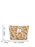 Flower & Letter Pattern Square Bag for Women