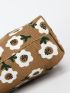 Flower & Letter Pattern Square Bag for Women