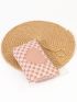 Geometric Pattern Zipper Pink Coin Purse for Women