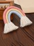 Bag Accessories Woven Cotton Rope Rainbow Tassel Bead Bag Keychain Car Pendant Phone Ornament