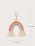 Bag Accessories Woven Cotton Rope Rainbow Tassel Bead Bag Keychain Car Pendant Phone Ornament