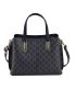 All Over Print Square Bag Blue Letter Pattern Double Handle For Work