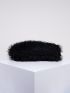 Black Fluffy Hobo Bag for Women