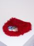 Red Fluffy Hobo Bag for Women
