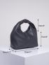 Medium Hobo Bag Black Fashionable Top Handle For Daily