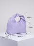 Medium Hobo Bag Purple Fashionable Top Handle For Daily