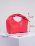 Medium Hobo Bag Red Fashionable Top Handle For Daily
