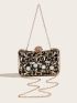 Mini Rhinestone Decor Box Bag Chain for Party
