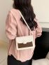 Two Tone Square Bag Mini Flap For Daily