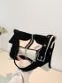 Fashionable Envelope Bag Letter Patch & Chain Decor Flap Polyester For Daily