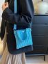 Mini Square Bag Blue Minimalist For Daily Life