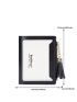 Two Tone Small Wallet Letter Graphic Tassel Decor