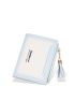 Two Tone Small Wallet Letter Graphic Tassel Decor