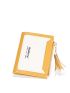 Two Tone Small Wallet Letter Graphic Tassel Decor
