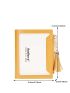 Two Tone Small Wallet Letter Graphic Tassel Decor