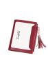 Two Tone Small Wallet Letter Graphic Tassel Decor
