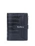 Crocodile Embossed Small Wallet Letter Graphic With Zipper PU