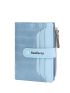 Crocodile Embossed Small Wallet Letter Graphic With Zipper PU
