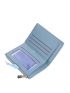 Crocodile Embossed Small Wallet Letter Graphic With Zipper PU