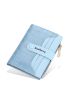 Crocodile Embossed Small Wallet Letter Graphic With Zipper PU